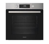Hotpoint HOEU25CZXUK 59.5cm Built In Electric Single Oven, 71L Multifunction Oven, Multiflow Technology, Easy Grill, Catalytic Liners, Click&Clean Door, A Rated, Stainless Steel