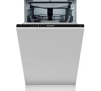 Hotpoint HP4ID11CS80UK Fully Integrated Slimline Dishwasher - Black Control Panel with Fixed Door Hinge Kit - D Rated, Black