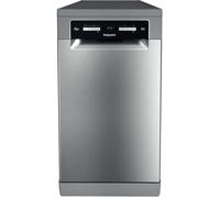 Hotpoint HSFO 3T223 W X UK N Freestanding Slimline Dishwasher, 10 Place Settings, 9 Programs, Stainless Steel
