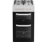 Hotpoint HTG5GCW 50cm wide Single Oven Gas Cooker - White