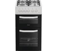Hotpoint HTG5GCW - White Twin cavity Gas Cooker - 59L Energy