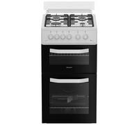 Hotpoint HTG5GCWL 50cm Twin Cavity Gas Cooker - White