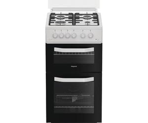 Hotpoint HTG5GCWL 50cm wide Single Oven Gas Cooker - White