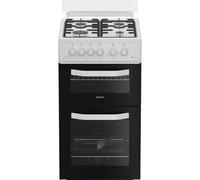 Hotpoint HTG5GCWL 50cm wide Single Oven Gas Cooker - White - A+/A Rated, White