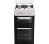 Hotpoint HTG5GCWL 50cm wide Single Oven Gas Cooker - White - A+/A Rated, White