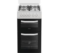 Hotpoint HTG5GCWL 50cm Gas Cooker - White - A+/A Rated, White