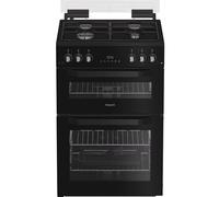 Hotpoint HTG6GDCB1 Single Oven Gas Cooker with Variable Gas Grill - Black - A+ Rated