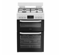 Hotpoint HTG6GDCW 60cm wide Single Oven Gas Cooker - White, White