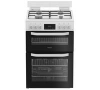 Hotpoint HTG6GDCW 60cm wide Single Oven Gas Cooker - White, White