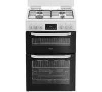 Hotpoint HTG6GDCW 60cm wide Single Oven Gas Cooker - White, White