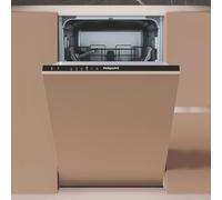 Hotpoint HP2IE10CS80UK Fully Integrated Slimline Dishwasher - Black Control Panel with Fixed Door Fixing Kit Kit - E Rated, Black