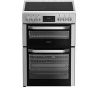 HOTPOINT Multiflow HDE6VDCX 60 cm Electric Ceramic Cooker - Stainless Steel, Stainless Steel