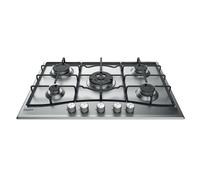 Hotpoint PCN752UIXH 75cm 5 Burner Gas Hob in Stainless Steel Wok Burne