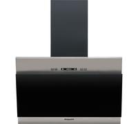 Hotpoint, PHVP6.4FALK/1, Chimney Cooker Hood in Black Glass