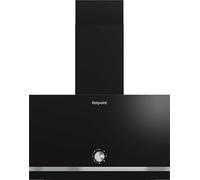 Hotpoint PHVP62FLMK 60cm Angled Chimney Cooker Hood - Black