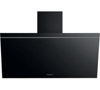 Hotpoint 80cm Angled Chimney Cooker Hood - Black
