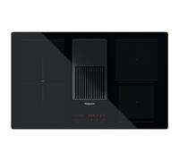 Hotpoint PVH92BK 80cm 4 Zone Induction Venting Hob in Black Glass
