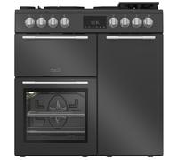 Hotpoint RH90FA20A 90 cm Dual Fuel Range Cooker with AirFry - Anthracite, Black