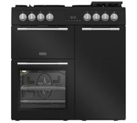Hotpoint RH90FA20B 90 cm Dual Fuel Range Cooker - Black, Black