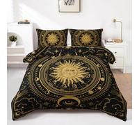 HOTRCR 3pcs Astrology Duvet Set, Zodiac Bedding Set for Girls and Adults, Bedroom or Room Decor, All Seasons Comforter Microfiber Quilt with 2 Pillowcases for Gifts(Double 200 * 200cm)