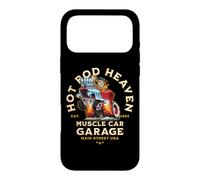 Hotrod Heaven Muscle Car Garage USA Classic Car Cartoon Case for iPhone 17 Pro Max