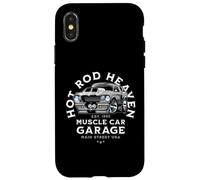 Hotrod Heaven Muscle Car Garage USA Classic Car Cartoon Case for iPhone X/XS