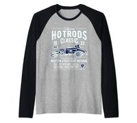Hotrod Rebel Classic Vintage Car Hot Rod Raglan Baseball Tee