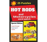 Hotrods and Motorcycle word search book: Word search 25 puzzles 50 pages,
