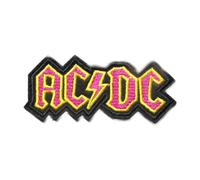 hotrodspirit Hard Rock Band ACDC Black Yellow Pink 8x5x4 Crest Iron-on Patch Women's Shirt