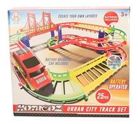 Hotrodz Urban City Track Set, 25 Pieces, Battery-Operated Car Included, Multiple Layouts, Ages 3+