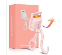 HOTRYEE Heated Eyelash Curler, 5S Fast Heating Electric Eyelash Curler, Safe Anti-Scald Eyelash Curlers with Silicone Pad, Type-C Quick Charge, Intelligent Temp Control, 24H Long-Lasting Curls (Pink)