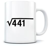 HotScamp 21st Birthday Square Root - Mug for Tea Coffee - 21 Year Olds One Size White