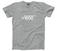 HotScamp 40th Birthday Square Root - Mens Unisex T-Shirt - 40 Year Olds L Grey
