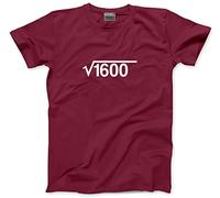 HotScamp 40th Birthday Square Root - Mens Unisex T-Shirt - 40 Year Olds XL Maroon