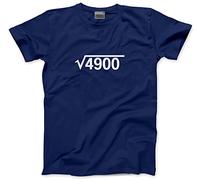 HotScamp 70th Birthday Square Root - Mens Unisex T-Shirt - 70 Year Olds L Navy