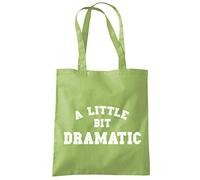 HotScamp A Little Bit Dramatic Tote Shopping Bag - Funny Moody Teenager Drama Teacher Sassy Theatre School Teen Friend Queen