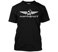 HotScamp Aeroflot Russian Airline Men's Unisex T-Shirt - Black X-Small