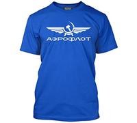 HotScamp Aeroflot Russian Airline Men's Unisex T-Shirt - Blue XXX-Large
