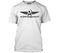 HotScamp Aeroflot Russian Airline Men's Unisex T-Shirt - White XXX-Large