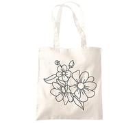 HotScamp Anemone Flower - Tote Shopping Bag - Flowers Tattoo Nature Pretty One size natural