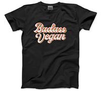 HotScamp Bad Ass Vegan - Mens Unisex T-Shirt - Retro Plant Based 3XL Black
