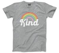 HotScamp Be Kind - Kids T-Shirt - Rainbow Love Cute 9-11 Years Grey