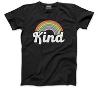 HotScamp Be Kind - Mens Unisex T-Shirt - Rainbow Love Cute XL Black