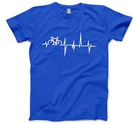 HotScamp Bike Heartbeat Men's Unisex T-Shirt - blue Medium