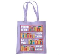 HotScamp Book Lover Bag There Is No Such Thing As Too Many Books - I love Reading Literature Library Libarian Teacher Student Tote Shopping Bag