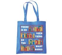 HotScamp Book Lover Bag There Is No Such Thing As Too Many Books - I love Reading Literature Library Libarian Teacher Student Tote Shopping Bag