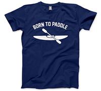 HotScamp Born to Paddle Men's Unisex T-Shirt - Navy Medium