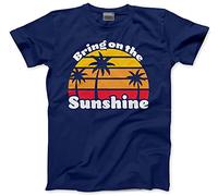 HotScamp Bring on The Sunshine - Kids T-Shirt - Retro Summer 12-13 Years Navy