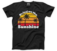 HotScamp Bring on The Sunshine - Kids T-Shirt - Retro Summer 5-6 Years Black