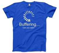 HotScamp Buffering Men's Unisex T-Shirt - Blue X-Large